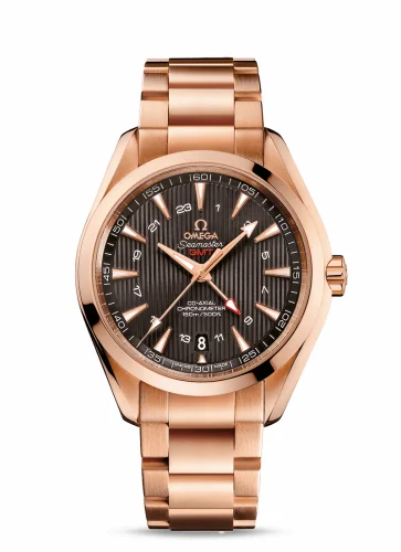 Omega Seamaster Aqua Terra 150M Co-Axial 43 GMT Red Gold / Grey / Bracelet 231.50.43.22.06.002 (23150432206002)